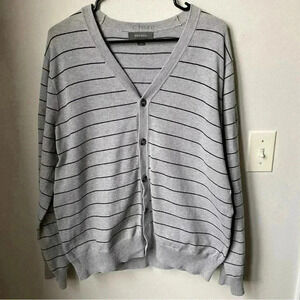 Merona Boys’ Large Striped Cardigan Sweater - Fits Women’s M/L